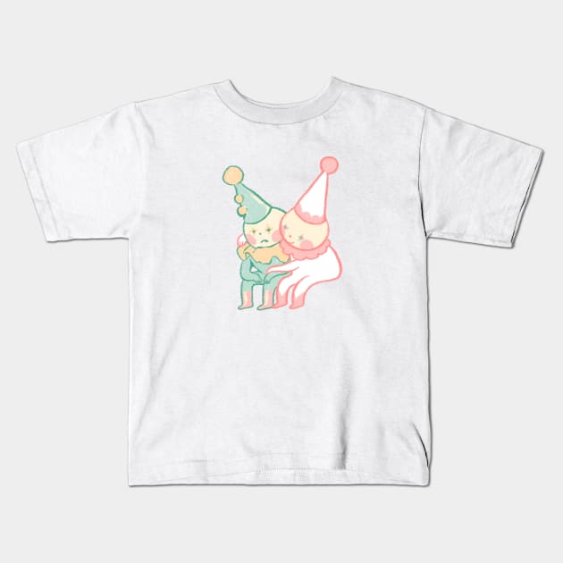 Clown babies Kids T-Shirt by PeachyDoodle